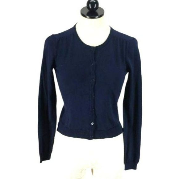 GAP Other - Gap Kids Fitted Navy Blue Button‎ Up Long Sleeve Sweater Size XXL 14/16